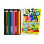 Delta trikampiai pieštukai 12 spalvų metalinėje dėžutėje