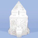 Didelė kartoninė kosminė raketa