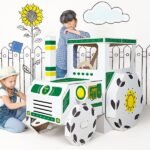 Didelis kartoninis traktorius