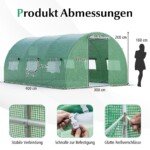 Sodo šiltnamis su metaliniu karkasu 12 m² (Žalia)