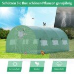 Sodo šiltnamis su metaliniu karkasu 12 m² (Žalia)