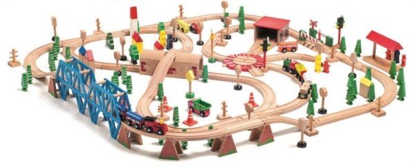 Didelis traukinio rinkinys 170 elementų