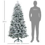 Realistiška dirbtinė Kalėdų eglutė su sniegu ir kankorėžiais 180 cm