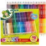 Dvipusiai pieštukai Crazy, 24 vnt. (48 spalvos)