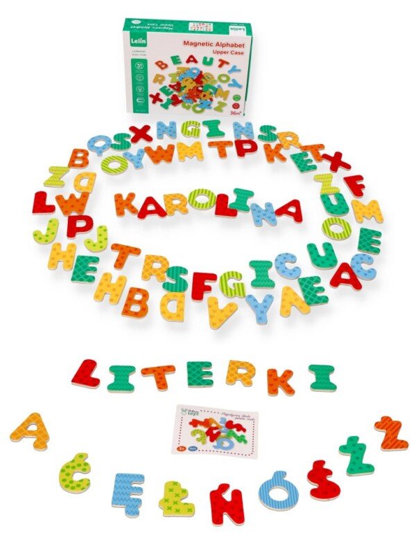 Edukacinės medinės magnetinės raidės