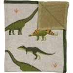 Ekologiškos medvilnės antklodė su dinozaurais