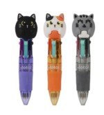 Ekranas: 36 vnt. mini rašikliai „Katės“, 4 spalvų