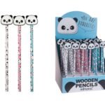 Ekspozicinis rinkinys: Mediniai pieštukai su panda, 36 vnt.