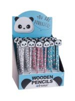 Ekspozicinis rinkinys: Mediniai pieštukai su panda, 36 vnt.