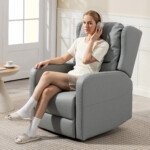 Elektrinis masažinis krėslas su pėdų atrama ir minkymo masažu