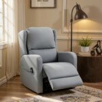 Elektrinis masažinis krėslas su pėdų atrama ir minkymo masažu