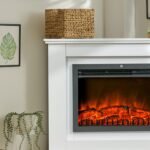 Elektrinis židinys su 3D LED liepsnomis ir programuojamu laikmačiu