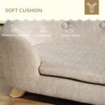 Pakelta gyvūnų sofa su medžio masyvo rėmu
