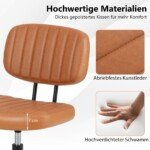 Ergonomiška biuro kėdė su ratukais (Ruda)