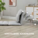 5 padėčių reguliuojamas grindų gultas-čiužinys