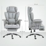 Ergonominė biuro kėdė su kojų atrama ir atlenkiamu atlošu