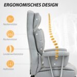 Ergonominė biuro kėdė su kojų atrama ir atlenkiamu atlošu