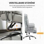 Ergonominė biuro kėdė su kojų atrama ir atlenkiamu atlošu