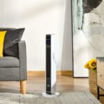 HOMCOM-Heizgerat-Heizlufter-2200W-Elektroheizer-Keramik-Heizturm-mit-Fernbedienung-8-Stunden-Timer-Oszillation-Heizer-Heizung-ABS-PA-WeisSchwarz-21-x-21-x-73-cm-1