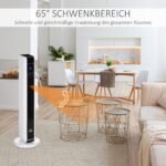HOMCOM-Heizgerat-Heizlufter-2200W-Elektroheizer-Keramik-Heizturm-mit-Fernbedienung-8-Stunden-Timer-Oszillation-Heizer-Heizung-ABS-PA-WeisSchwarz-21-x-21-x-73-cm-4
