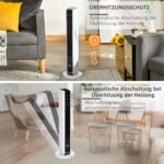 HOMCOM-Heizgerat-Heizlufter-2200W-Elektroheizer-Keramik-Heizturm-mit-Fernbedienung-8-Stunden-Timer-Oszillation-Heizer-Heizung-ABS-PA-WeisSchwarz-21-x-21-x-73-cm-5