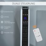 HOMCOM-Heizgerat-Heizlufter-2200W-Elektroheizer-Keramik-Heizturm-mit-Fernbedienung-8-Stunden-Timer-Oszillation-Heizer-Heizung-ABS-PA-WeisSchwarz-21-x-21-x-73-cm-6