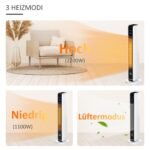 HOMCOM-Heizgerat-Heizlufter-2200W-Elektroheizer-Keramik-Heizturm-mit-Fernbedienung-8-Stunden-Timer-Oszillation-Heizer-Heizung-ABS-PA-WeisSchwarz-21-x-21-x-73-cm-9