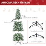 HOMCOM-Kunstlicher-Weihnachtsbaum-630-Zweige-37-Zapfen-verschneite-Spitzen-feuerfest-180-cm-6