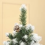 HOMCOM-Kunstlicher-Weihnachtsbaum-630-Zweige-37-Zapfen-verschneite-Spitzen-feuerfest-180-cm-8