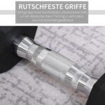 Šešiakampių hantelių rinkinys su rifliuota rankena 2 x 4 kg