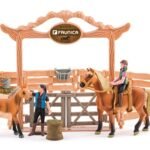 Jojimo mokyklos rinkinys su žirgais ir raiteliu