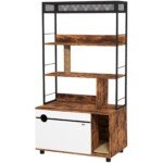 Kačių tualeto spintelė su 3 pakopų lentyna ir draskykle