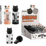 Kačiuko dizaino drožtukai su talpyklomis (24 vnt. stende)