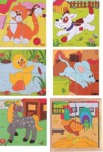 Kaimo gyvūnų kubinė dėlionė