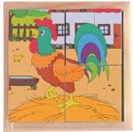 Kaimo gyvūnų kubinė dėlionė