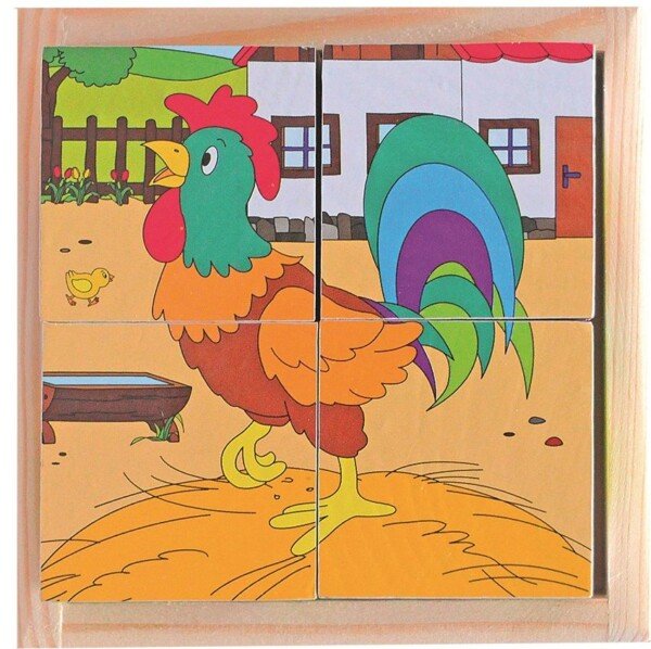 Kaimo gyvūnų kubinė dėlionė