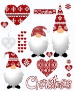 Kalėdinių nykštukų termo aplikacija