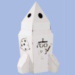 Kartoninė raketa spalvinimui