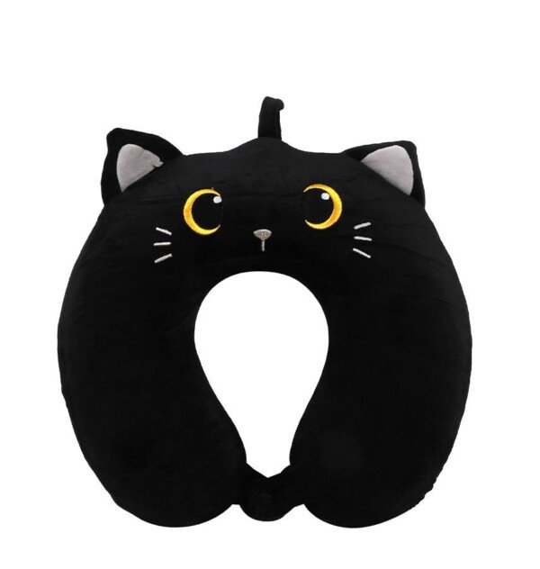 Kelioninė pagalvė 'Juoda katė'