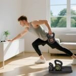 3 dalių Kettlebell svarmenų rinkinys su 2,2 kg, 4,5 kg ir 6,8 kg svoriais ir plastikine danga
