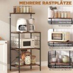 Keturių pakopų virtuvės lentyna su stalviršiu