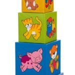 Kietojo kartono kaladėlės – bokštas