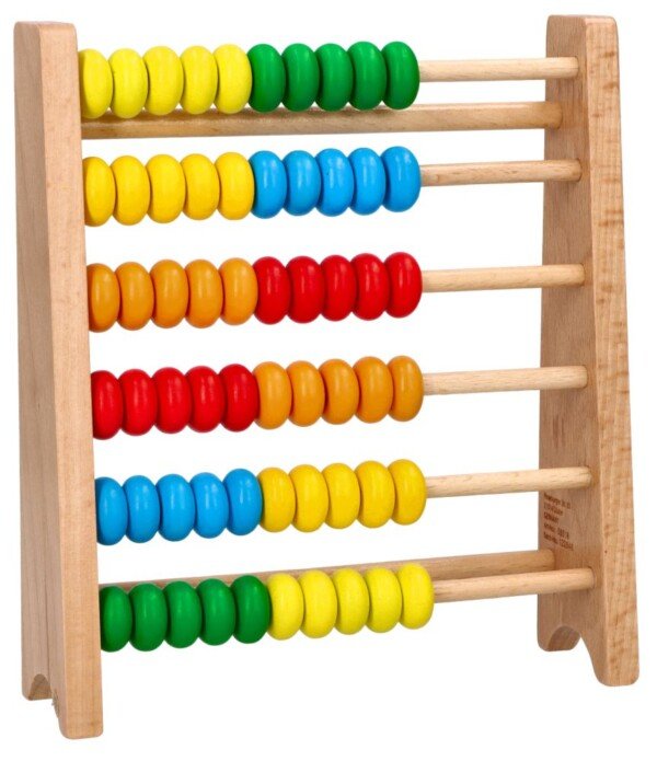 Klasikinis spalvotas medinis abakas