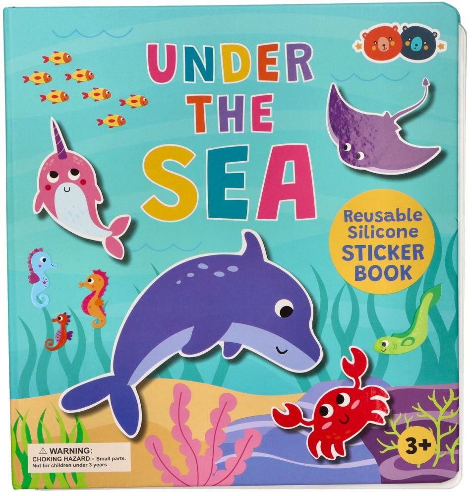 Knygelė su silikoniniais lipdukais: Jūros gyvūnai Knygelė su silikoniniais lipdukais: Jūros gyvūnai