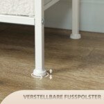 Komoda su integruotais įkrovimo lizdais ir 8 medžiaginiais stalčiais