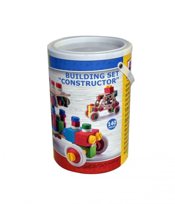 Konstrukcinis rinkinys kibirėlyje, 140 elementų