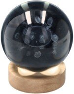 Krištolinio rutulio lempa „Katė“, 6 cm