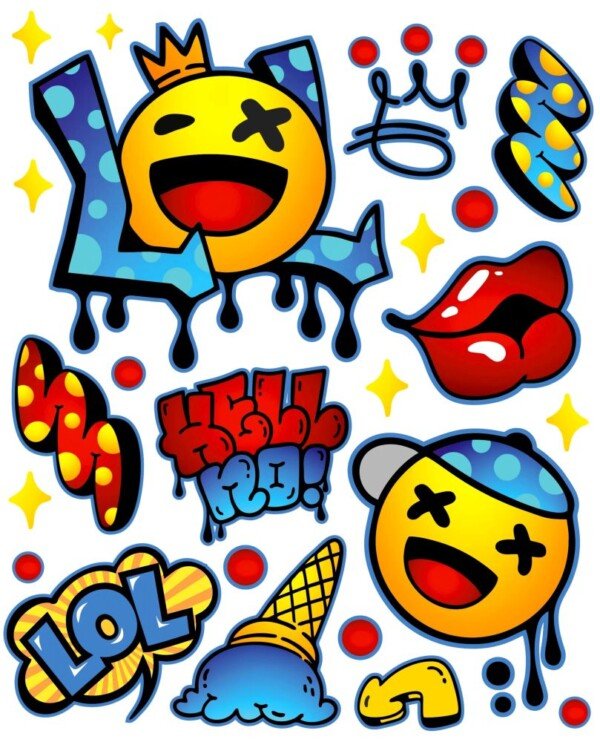 LOL termo lipdukų lapas