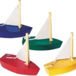 Lakuotos medinės mini valtelės