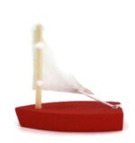 Lakuotos medinės mini valtelės